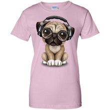 Load image into Gallery viewer, PUG DOG - Cute Pug Puppy Dj Wearing Headphones and Glasses T Shirt & Hoodie