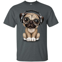 Load image into Gallery viewer, PUG DOG - Cute Pug Puppy Dj Wearing Headphones and Glasses T Shirt & Hoodie