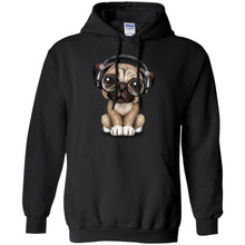 Load image into Gallery viewer, PUG DOG - Cute Pug Puppy Dj Wearing Headphones and Glasses T Shirt & Hoodie