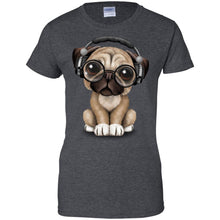 Load image into Gallery viewer, PUG DOG - Cute Pug Puppy Dj Wearing Headphones and Glasses T Shirt & Hoodie