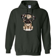 Load image into Gallery viewer, PUG DOG - Cute Pug Puppy Dj Wearing Headphones and Glasses T Shirt & Hoodie