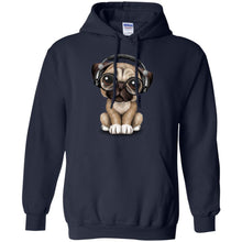 Load image into Gallery viewer, PUG DOG - Cute Pug Puppy Dj Wearing Headphones and Glasses T Shirt & Hoodie